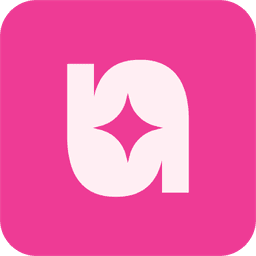 Nuralia logo: a pale letterform with a four-pointed star cut out of its center, on a pink rounded square